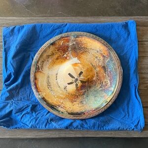 Large Silver Plated Trophy Plate